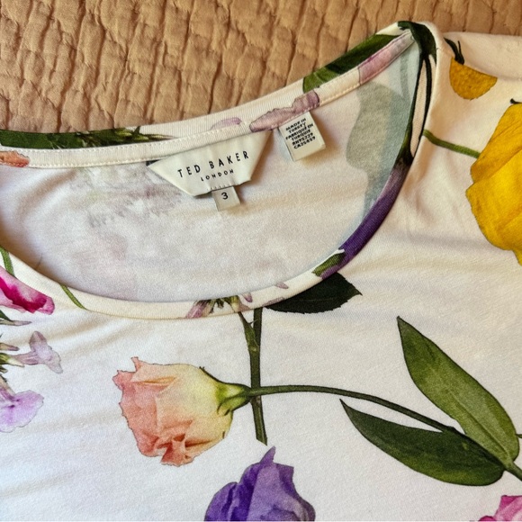 Ted Baker London Vikina Floral Short-Sleeve T-Shirt, - Picture 2 of 5